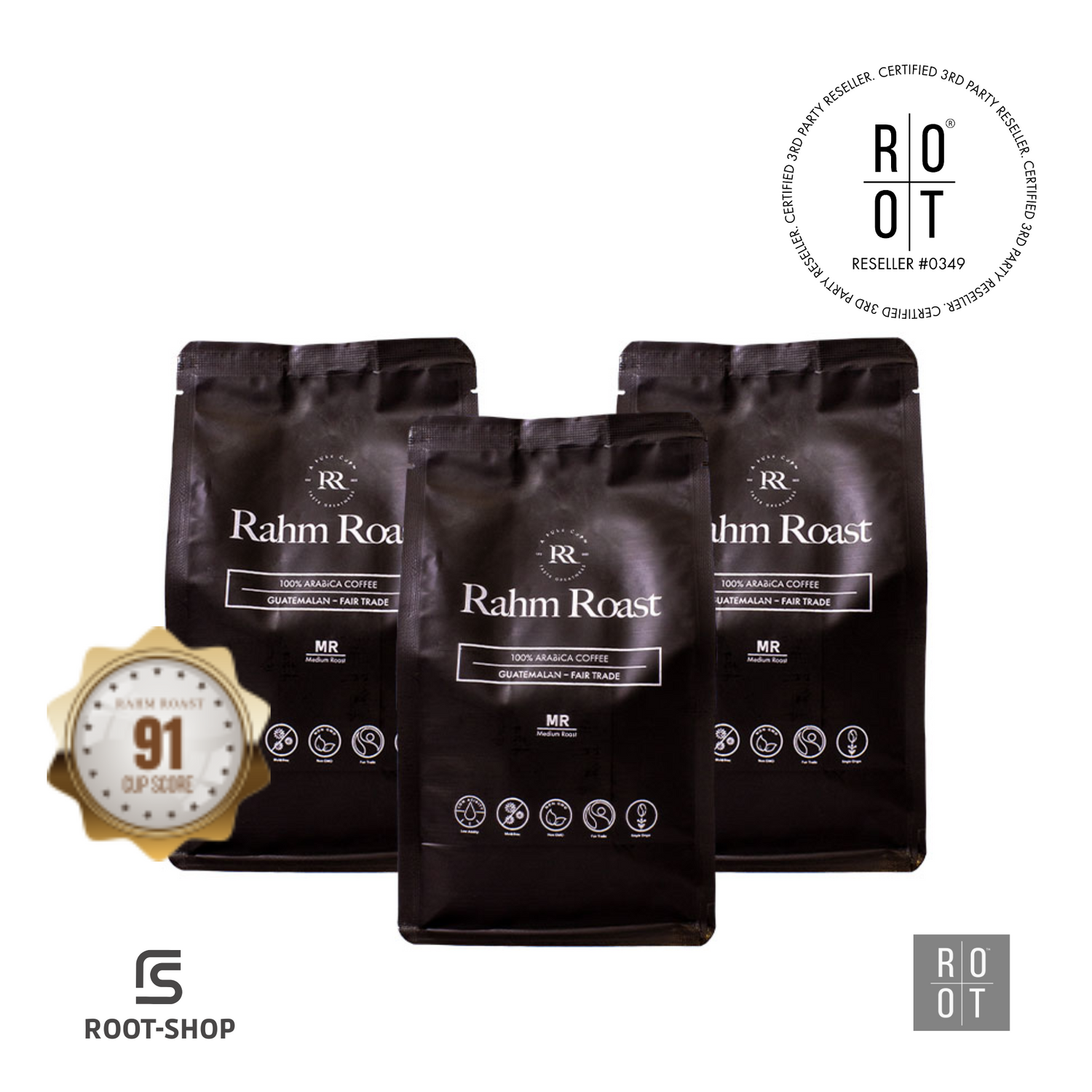 ROOT Cream Roast Coffee - 3x 500g 